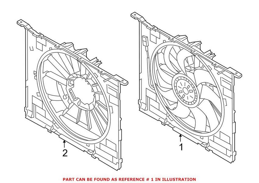 BMW Engine Cooling Fan Assembly - Front 17428619625